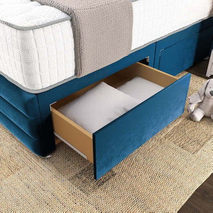 Havana Divan Bed - Blue Plush Velvet