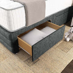 Havana Divan Bed - Charcoal Chenille