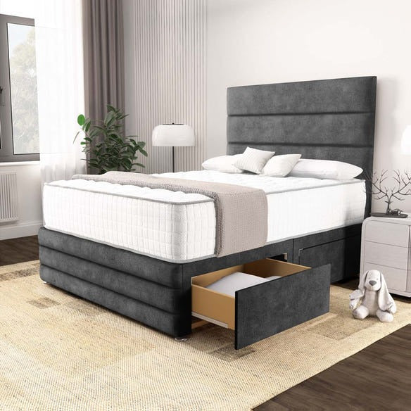 Havana Divan Bed - Charcoal Coniston
