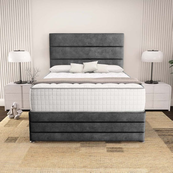 Havana Divan Bed - Charcoal Coniston