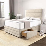 Havana Divan Bed - Cream Chenille
