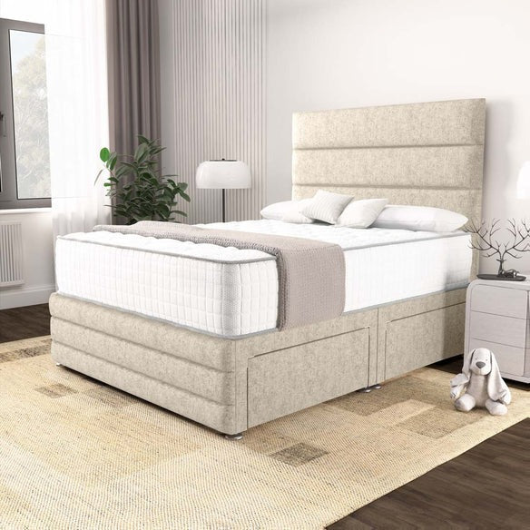 Havana Divan Bed - Cream Chenille