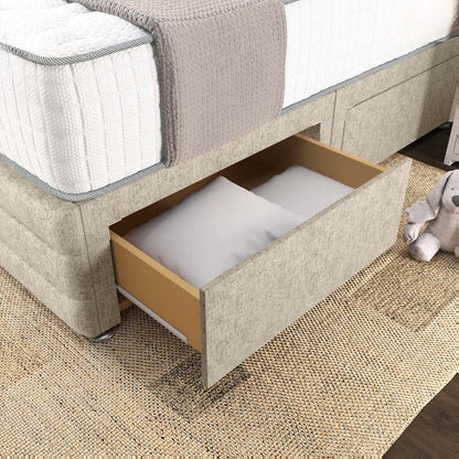 Havana Divan Bed - Cream Chenille
