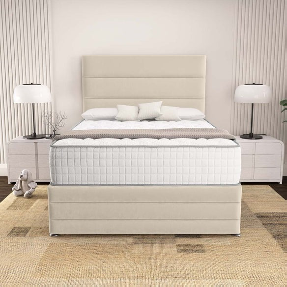 Havana Divan Bed - Cream Plush Velvet