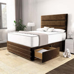 Havana Divan Bed - Mocca Plush Velvet