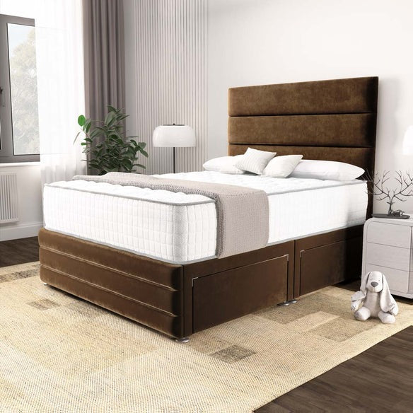 Havana Divan Bed - Mocca Plush Velvet