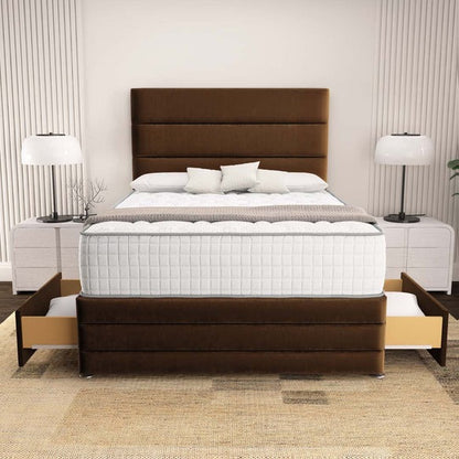 Havana Divan Bed - Mocca Plush Velvet