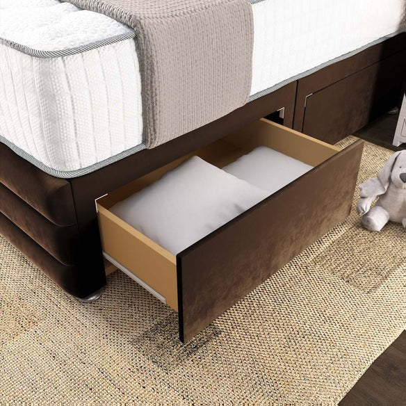 Havana Divan Bed - Mocca Plush Velvet