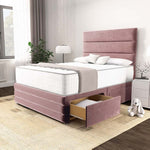 Havana Divan Bed - Pink Plush Velvet