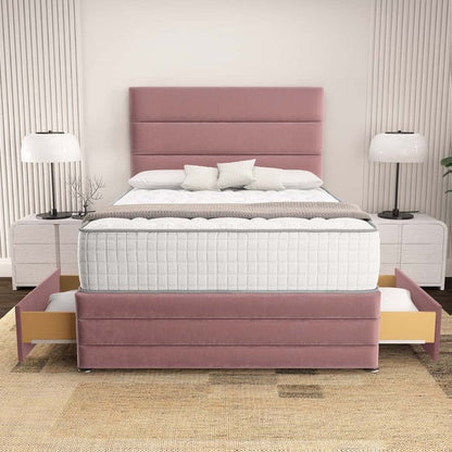 Havana Divan Bed - Pink Plush Velvet