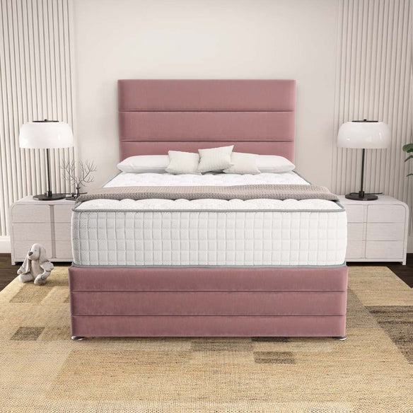 Havana Divan Bed - Pink Plush Velvet