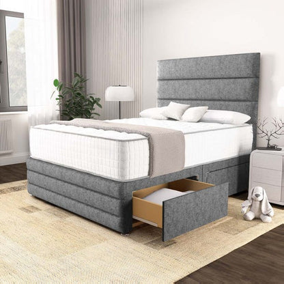 Havana Divan Bed - Silver Chenille