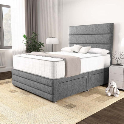 Havana Divan Bed - Silver Chenille