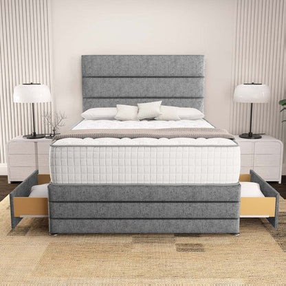 Havana Divan Bed - Silver Chenille