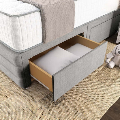 Havana Divan Bed - Silver Linoso
