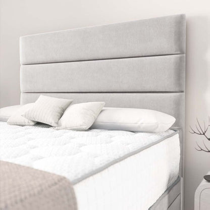 Havana Divan Bed - Silver Plush Velvet