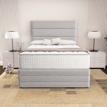Havana Divan Bed - Silver Plush Velvet