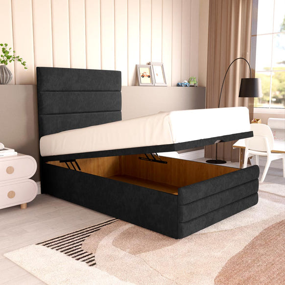 Havana Kids Ottoman Divan Bed - Black Naples
