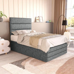 Havana Kids Ottoman Divan Bed - Charcoal Chenille