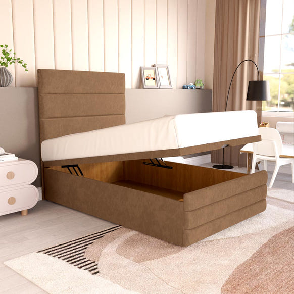 Havana Kids Ottoman Divan Bed - Mink Naples