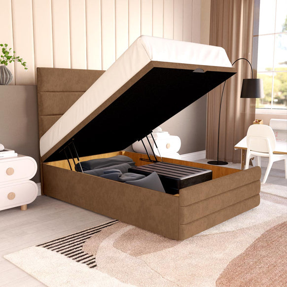 Havana Kids Ottoman Divan Bed - Mink Naples