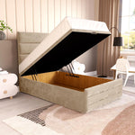 Havana Kids Ottoman Divan Bed - Mink Plush Velvet