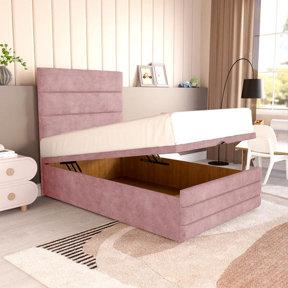 Havana Kids Ottoman Divan Bed - Pink Coniston