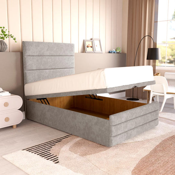 Havana Kids Ottoman Divan Bed - Seal Grey Naples