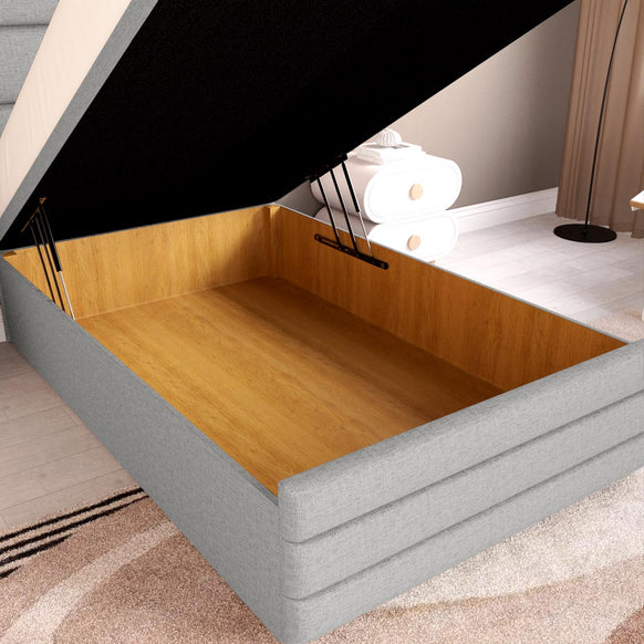 Havana Kids Ottoman Divan Bed - Silver Linoso