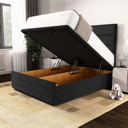 Havana Ottoman Divan Bed - Black Naples