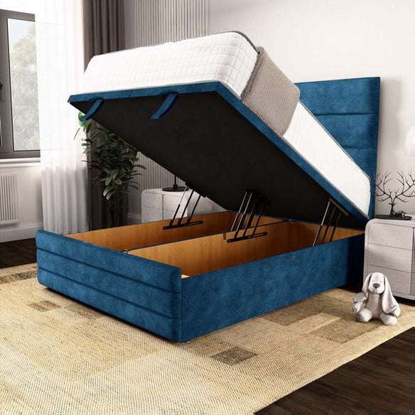 Havana Ottoman Divan Bed - Blue Coniston