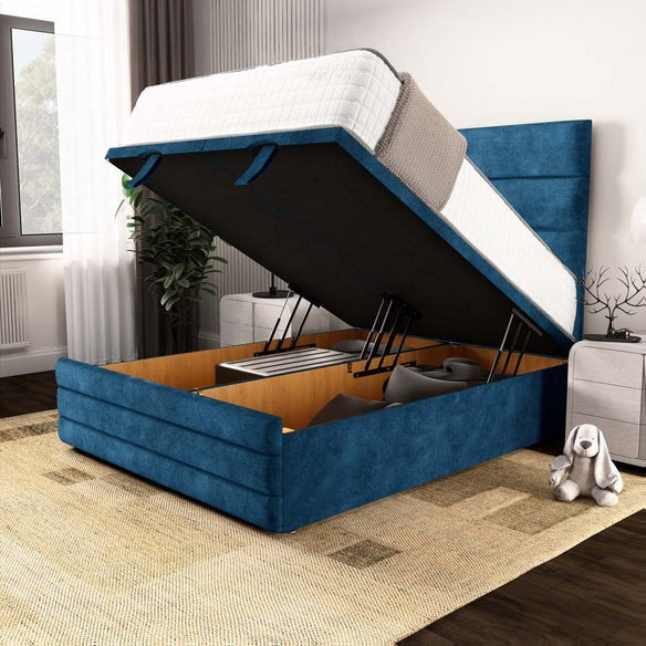 Havana Ottoman Divan Bed - Blue Coniston