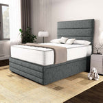 Havana Ottoman Divan Bed - Charcoal Chenille