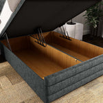 Havana Ottoman Divan Bed - Charcoal Chenille