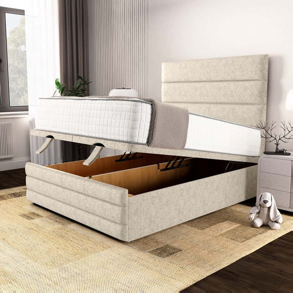 Havana Ottoman Divan Bed - Cream Chenille