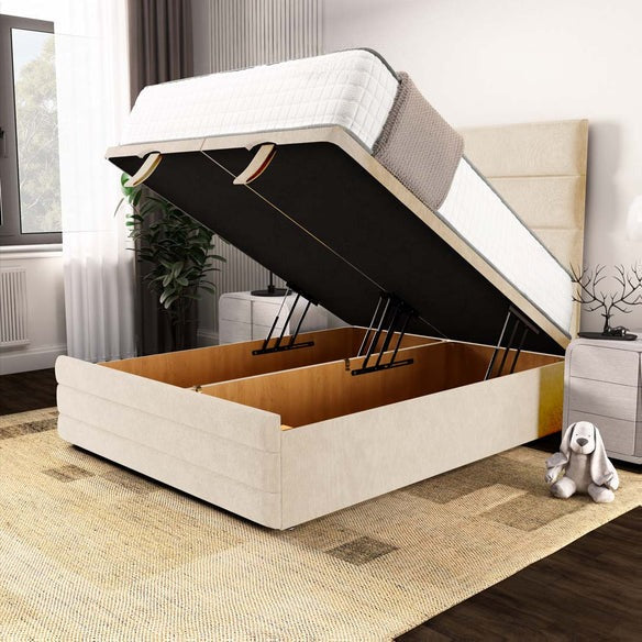 Havana Ottoman Divan Bed - Cream Naples