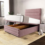 Havana Ottoman Divan Bed - Pink Plush Velvet