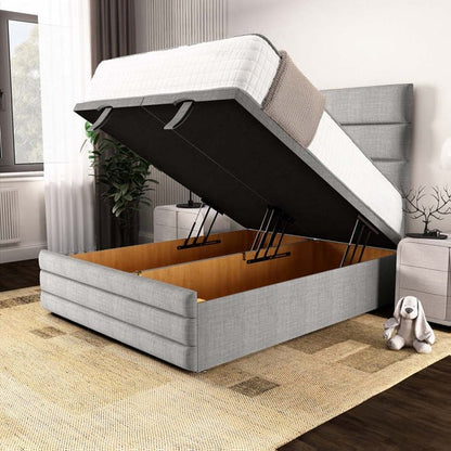 Havana Ottoman Divan Bed - Silver Linoso