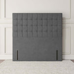 Kingston Floor Standing Headboard - Steel Plush Velvet