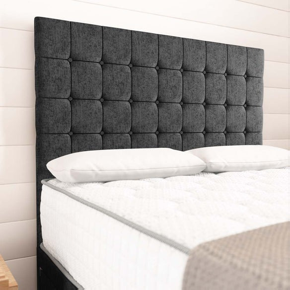 Kingston Divan Bed - Black Chenille