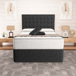 Kingston Divan Bed - Black Chenille