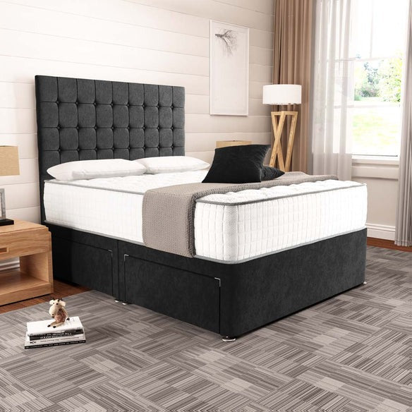 Kingston Divan Bed - Black Naples