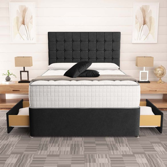 Kingston Divan Bed - Black Naples
