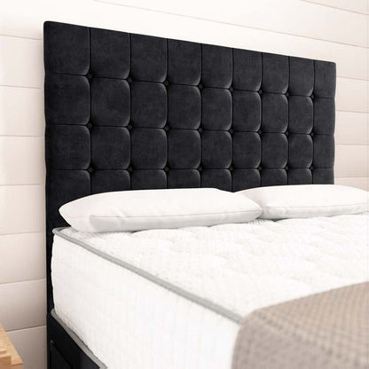 Kingston Divan Bed - Black Plush Velvet