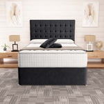 Kingston Divan Bed - Black Plush Velvet