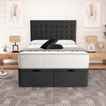 Kingston Ottoman Divan Bed - Black Naples