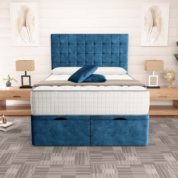 Kingston Ottoman Divan Bed - Blue Coniston