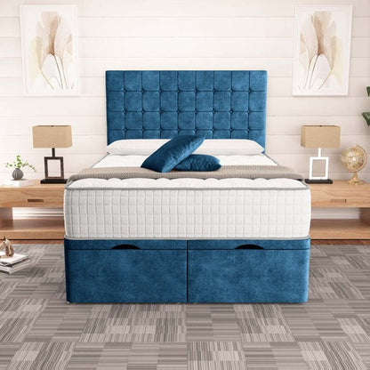 Kingston Ottoman Divan Bed - Blue Coniston