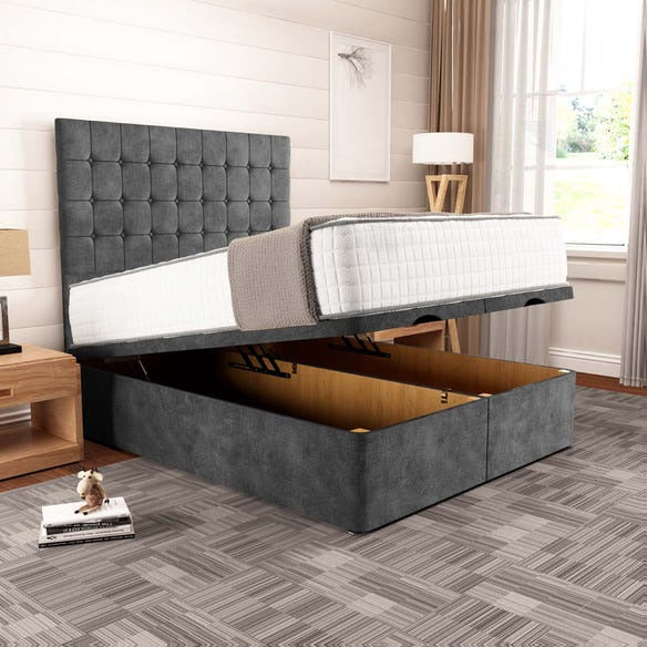 Kingston Ottoman Divan Bed - Charcoal Coniston