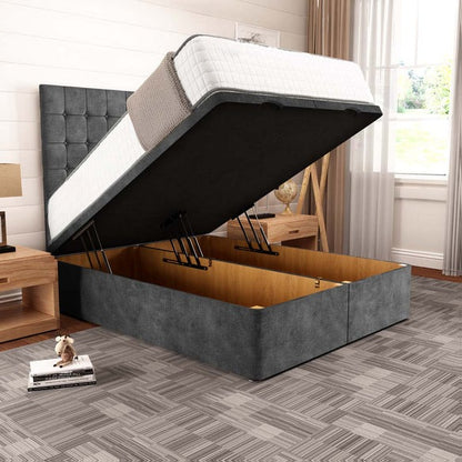 Kingston Ottoman Divan Bed - Charcoal Coniston